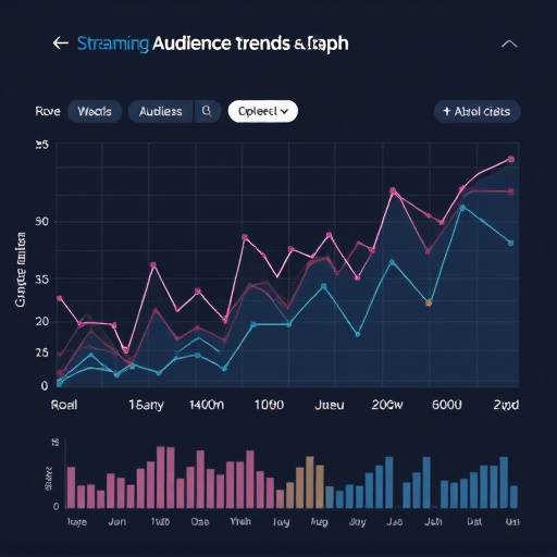 Gr&radic;&deg;fico de tend&radic;&trade;ncias de audi&radic;&trade;ncia de plataformas de streaming